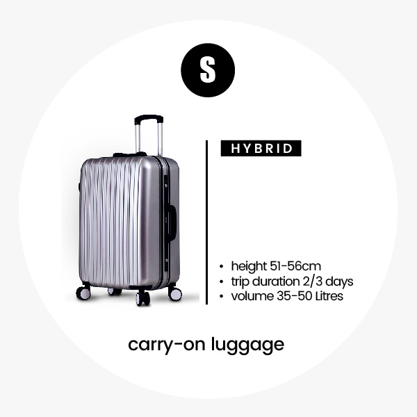 Small Carry On & Hybrid Size Suitcase